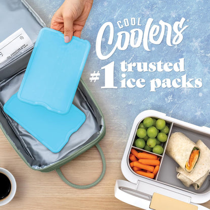 XL Slim Ice Packs for Lunch Boxes & Coolers - 4 or 8 Pack