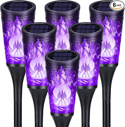 Solar Flame Torch Lights - Waterproof Outdoor LED Pathway