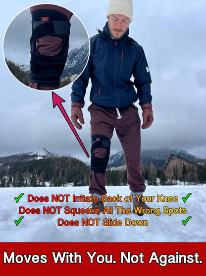 Hinged Knee Brace with Patella Stabilizers - Sports Support
