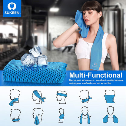 Cooling Towels 4-Pack (40x12 inch) - Instant Chill Technology