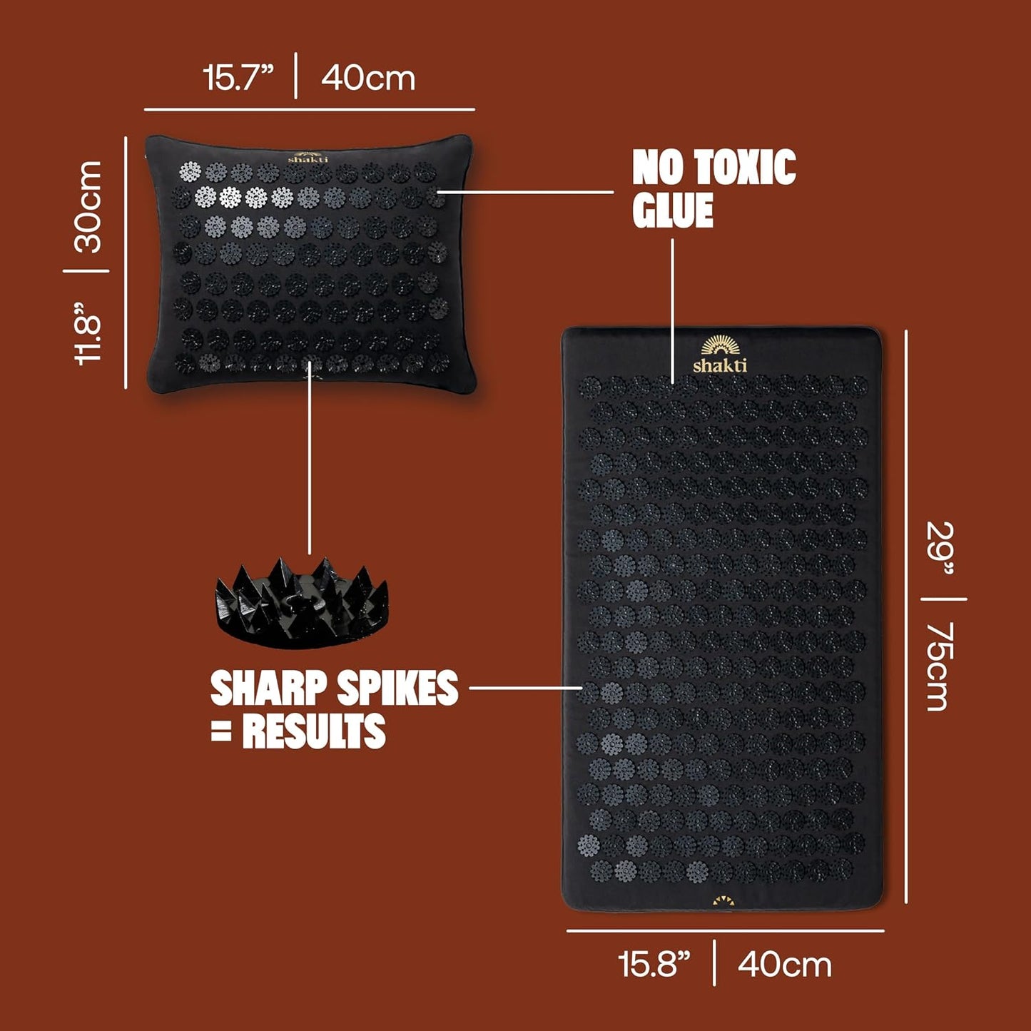 Premium Acupressure Mat & Pillow Set - Level 2 Intensity
