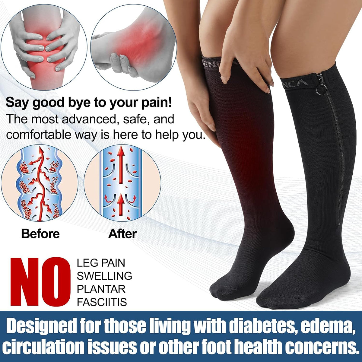 Professional Compression Socks 20-30 mmHg | Women & Men