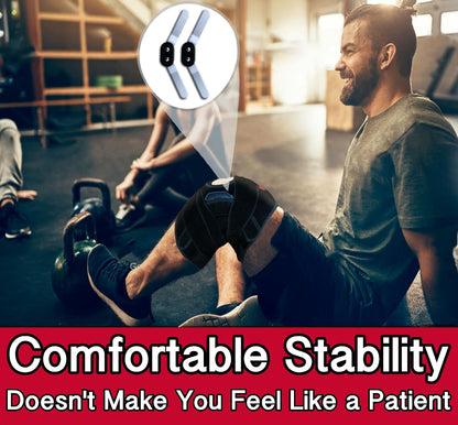 Hinged Knee Brace with Patella Stabilizers - Sports Support