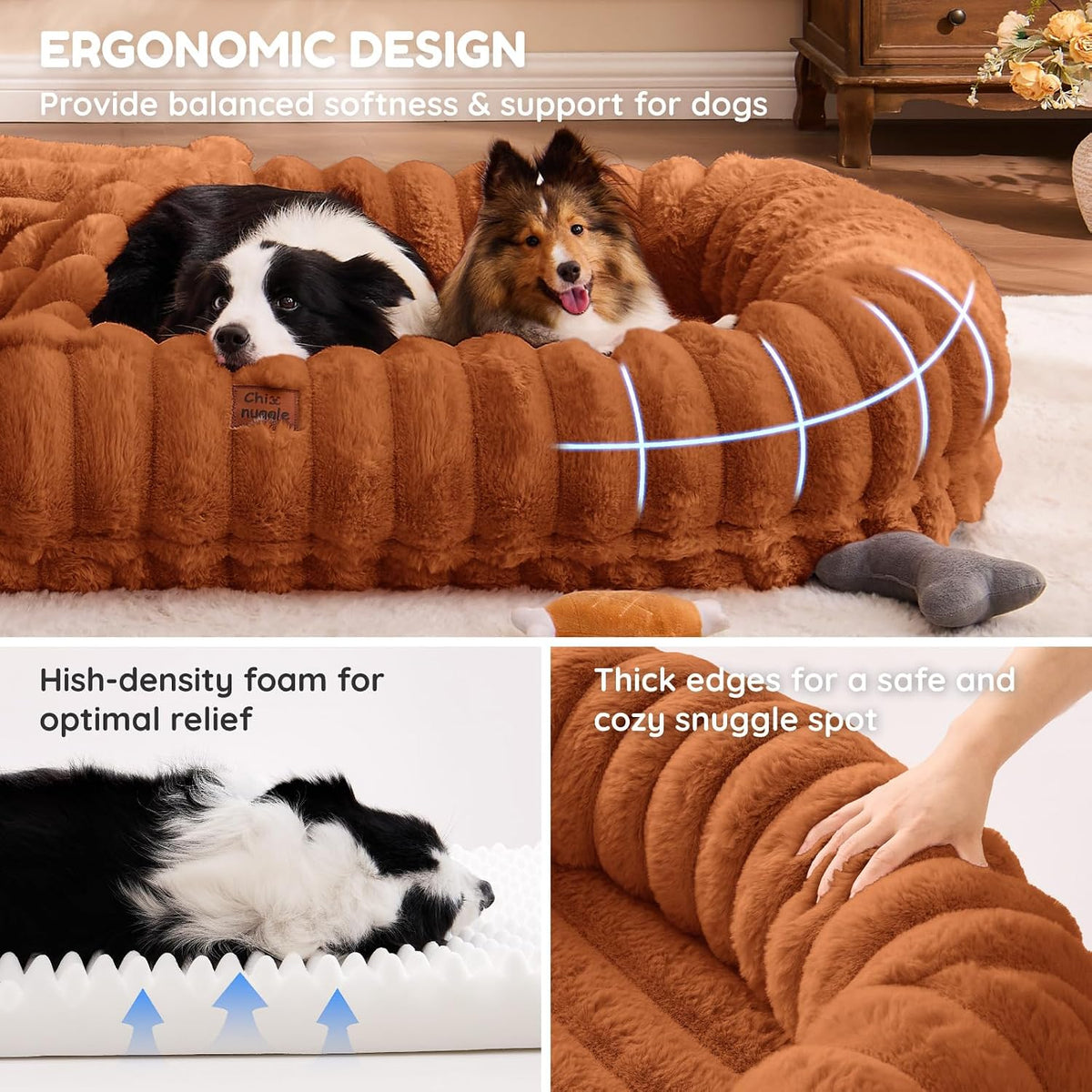Human Dog Bed - Orthopedic Foam Nap Bed with Washable Cover