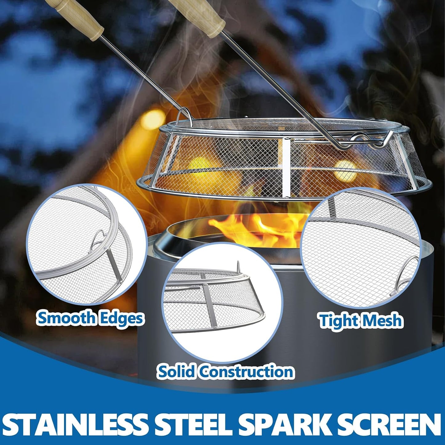 Spark Screen for Solo Stove Bonfire & Ranger Fire Pit Shield