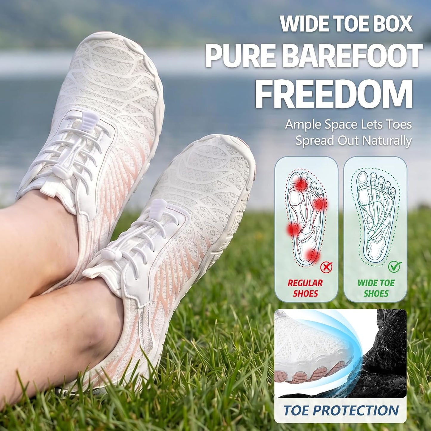 Barefoot Shoes Wide Toe Box Zero Drop Grounding Water Sneakers
