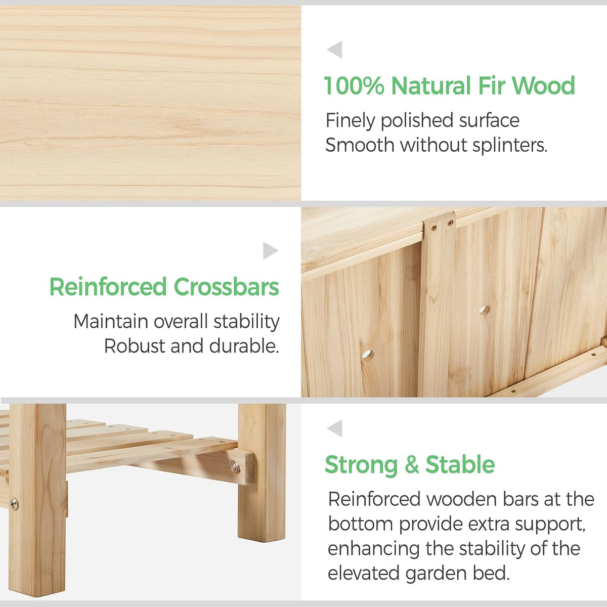 Elevated Wooden Raised Garden Bed with Legs | Multiple Sizes