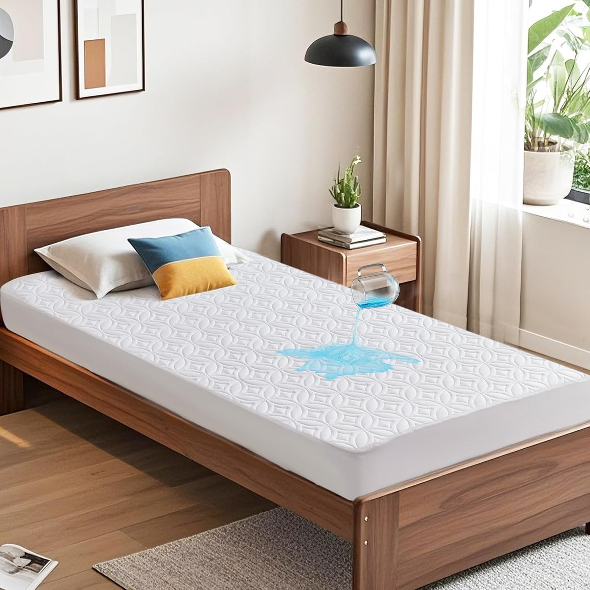 DreamGuard Queen Waterproof Mattress Protector - Silent & Soft