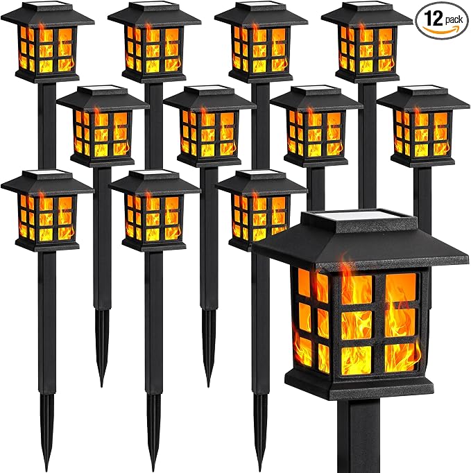 Solar Pathway Lights Outdoor Waterproof LED Garden Decor