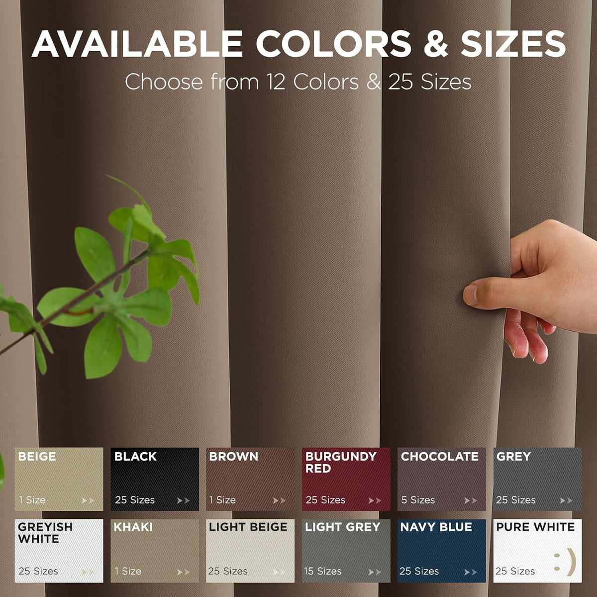 Blackout Door Curtain – Thermal Insulated Privacy Drape Panel