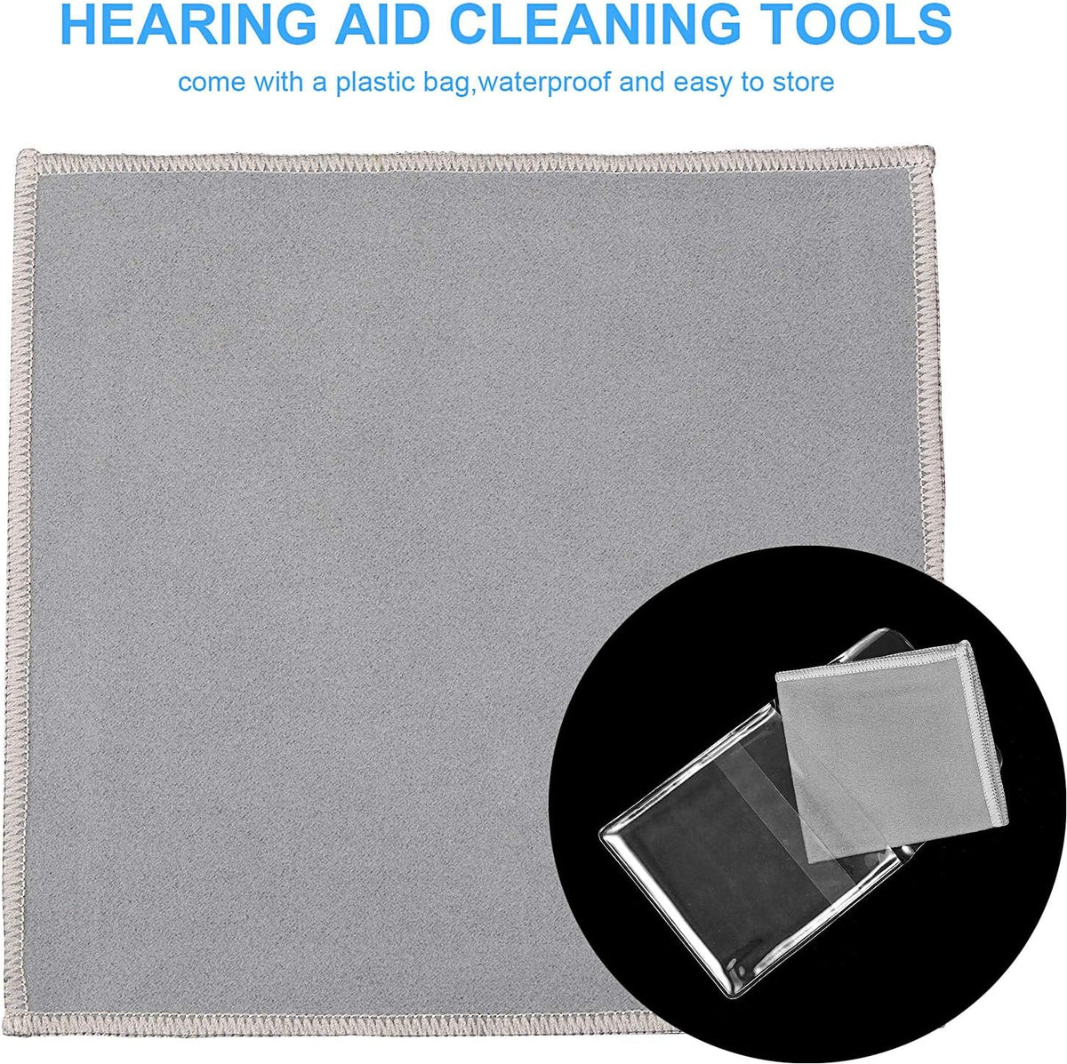 7-Piece Hearing Aid Cleaning Kit with Magnet Pick & Brush