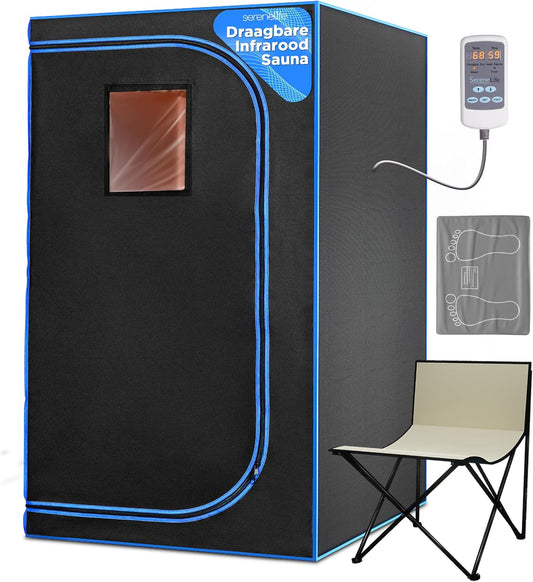Portable Infrared Sauna Tent with Heated Footpad & Remote