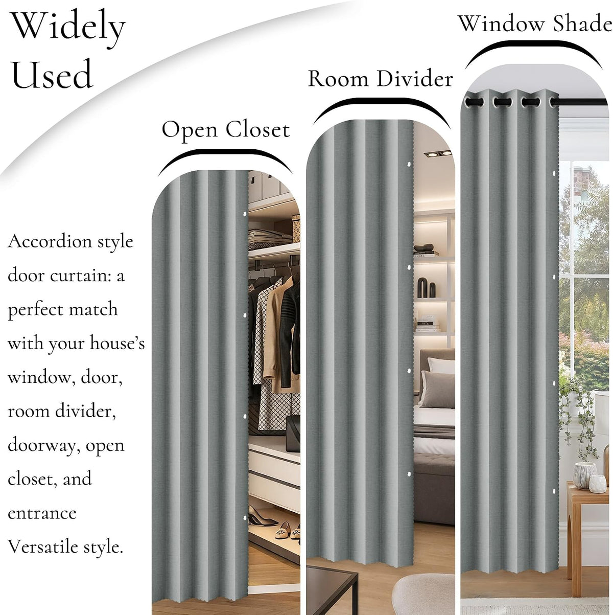 100% Blackout Magnetic Door Curtain for Privacy & Light Control