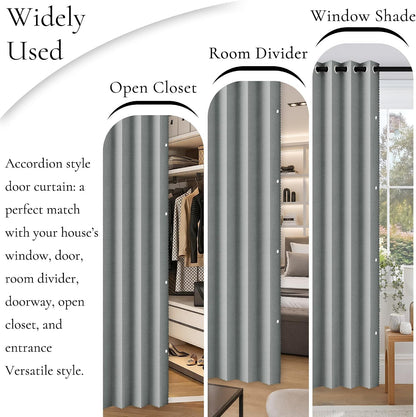 100% Blackout Magnetic Door Curtain for Privacy & Light Control