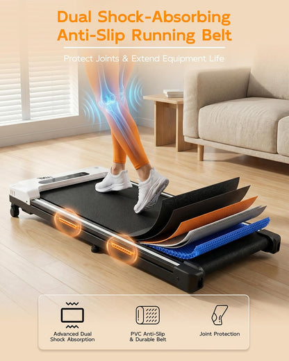 Walking Pad Treadmill with Incline - Portable Under Desk
