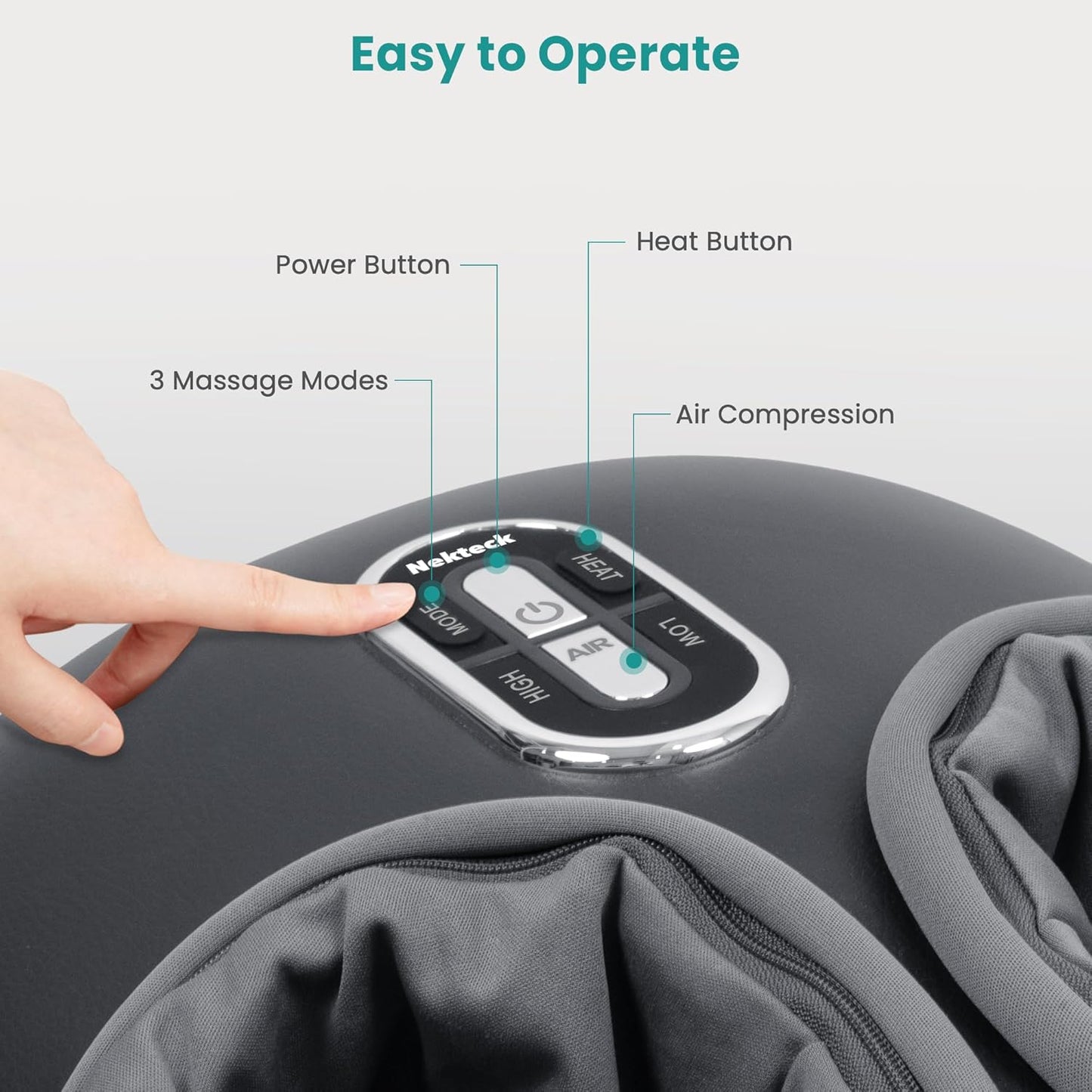 Shiatsu Foot Massager with Heat & Air Compression