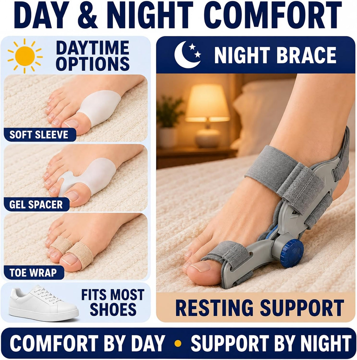 All-in-One Bunion Corrector Kit with Toe Separator & Gel Pad