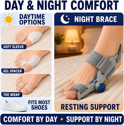 All-in-One Bunion Corrector Kit with Toe Separator & Gel Pad