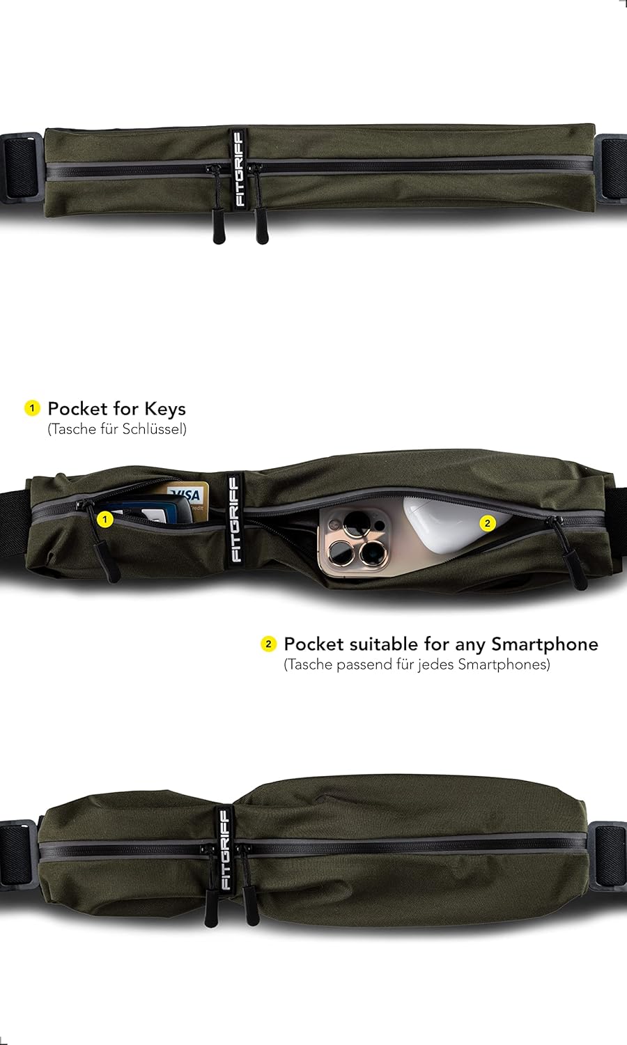 FlexRun Pro Running Belt - Secure Phone & Essentials Pouch