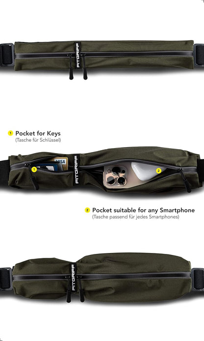 FlexRun Pro Running Belt - Secure Phone & Essentials Pouch