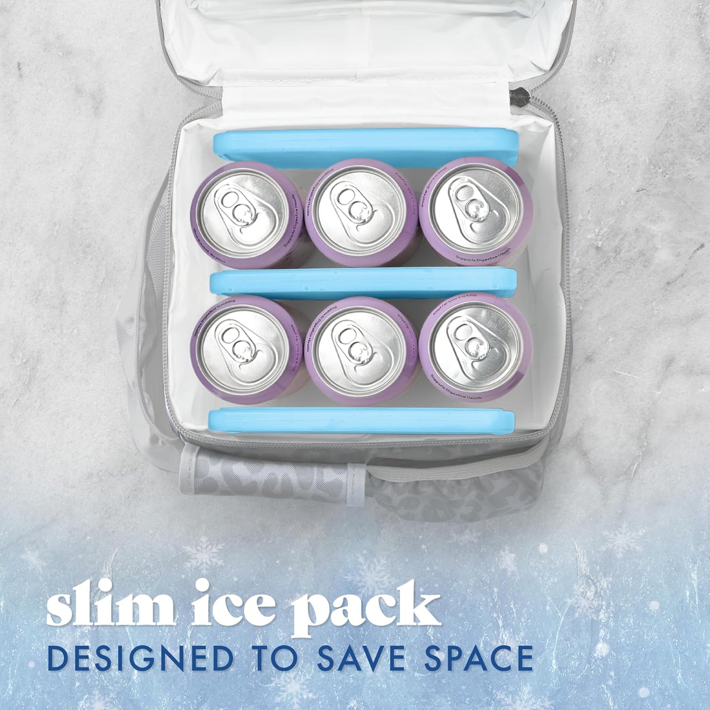 XL Slim Ice Packs for Lunch Boxes & Coolers - 4 or 8 Pack