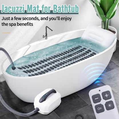 Transform Your Bathtub into a Spa Oasis with the Upgraded 2.0 Bubble Bath Mat - Ultimate Relaxation with Electric Bubble Massage and Remote Control