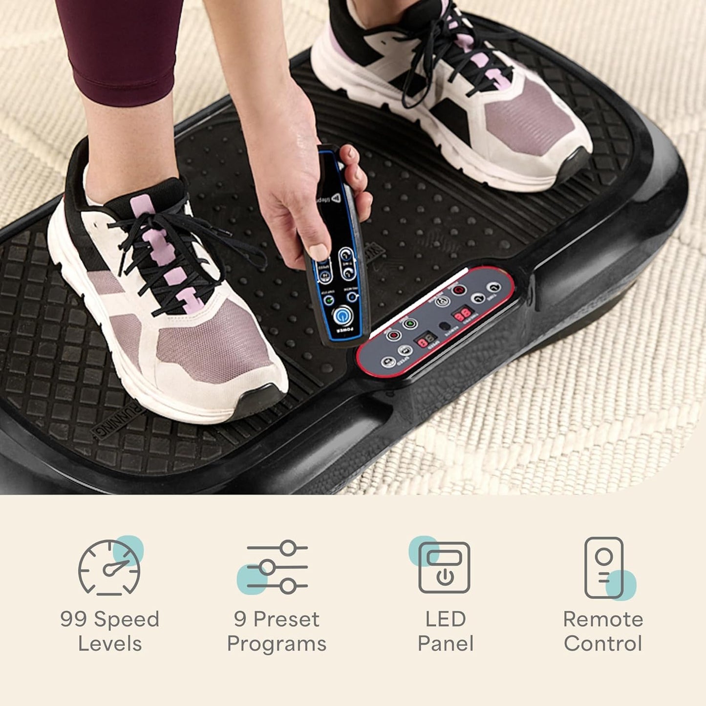High-Intensity Vibration Plate with Loop Bands – Full Body