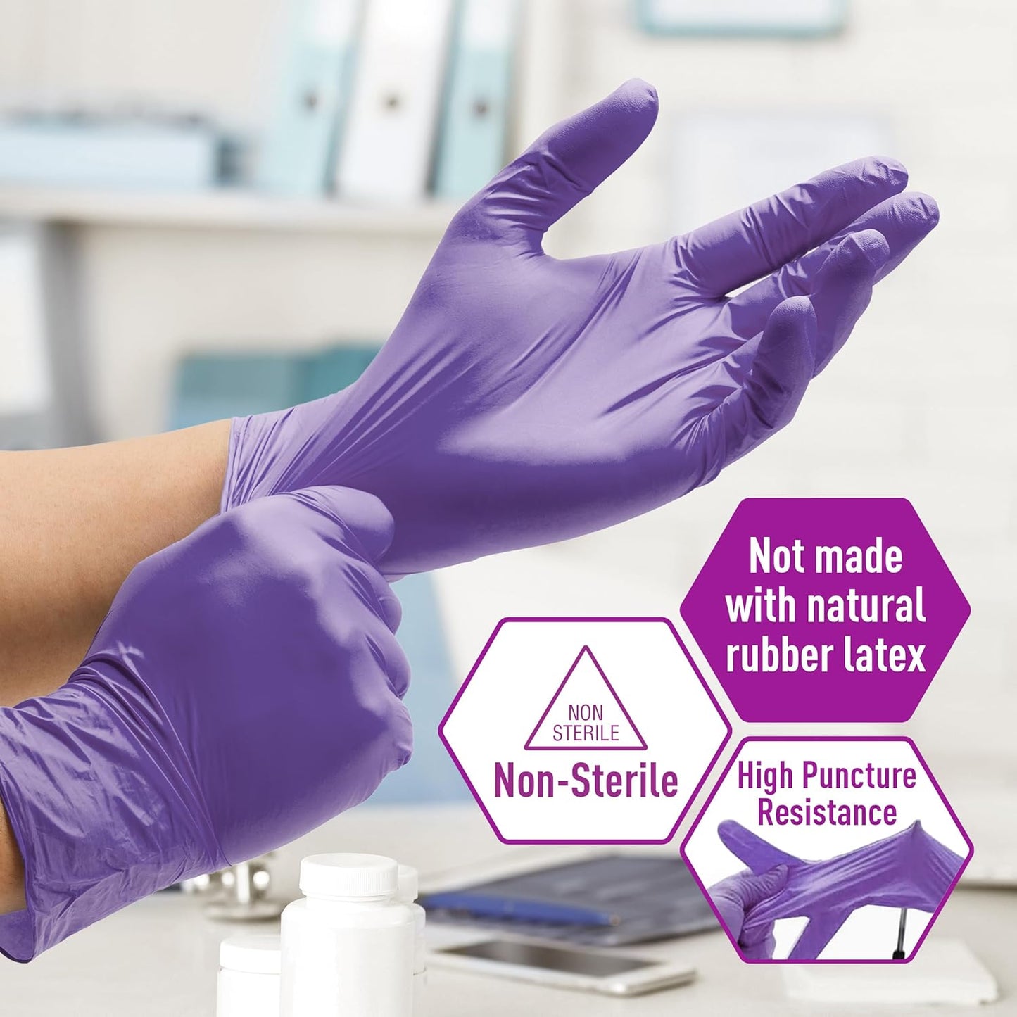 Premium Powder-Free Nitrile Exam Gloves | Pack of 100 or 1000