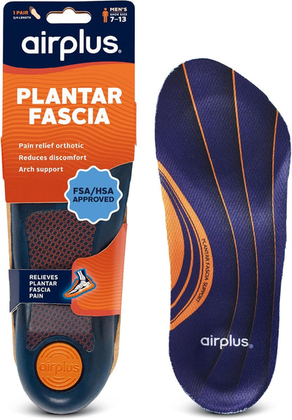 Orthotic Insoles with Deep Heel Cup & Full Arch Support