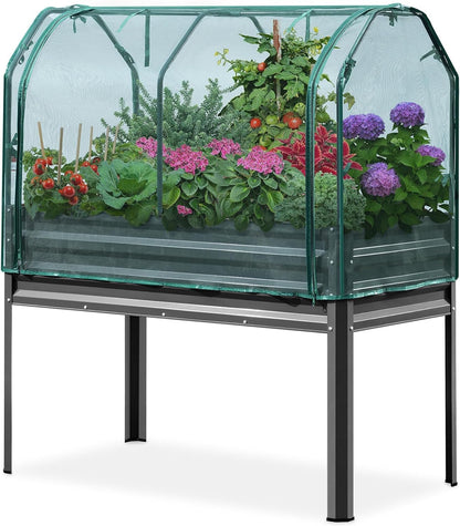 Elevated Garden Bed with Legs & Protective Netting 48x24x56 in