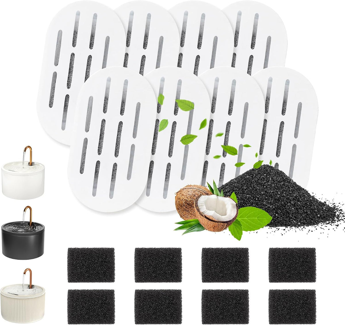 Refill 8 Filters + 8 Sponges