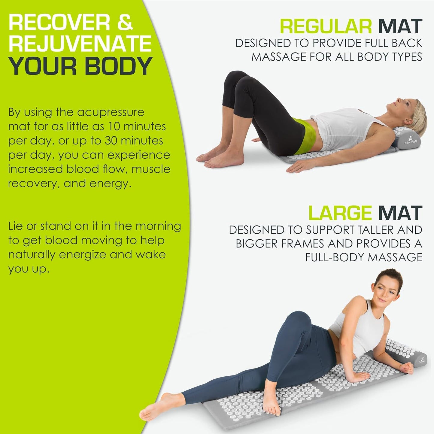Acupressure Mat & Pillow Set for Relaxation and Recovery
