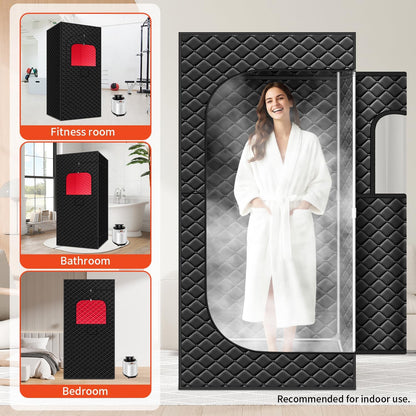 Portable Home Sauna with Red Light Therapy & Steam System