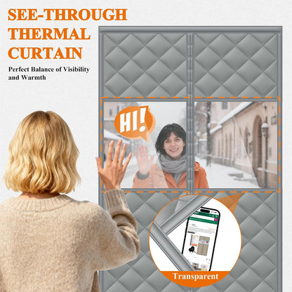Magnetic Thermal Insulated Door Curtain - Climate Control