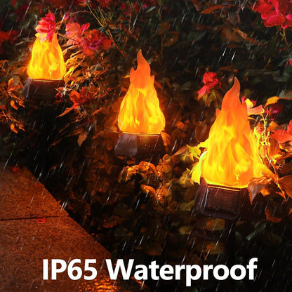 Solar Torch Lights Outdoor Waterproof Halloween Landscape 4-Pack