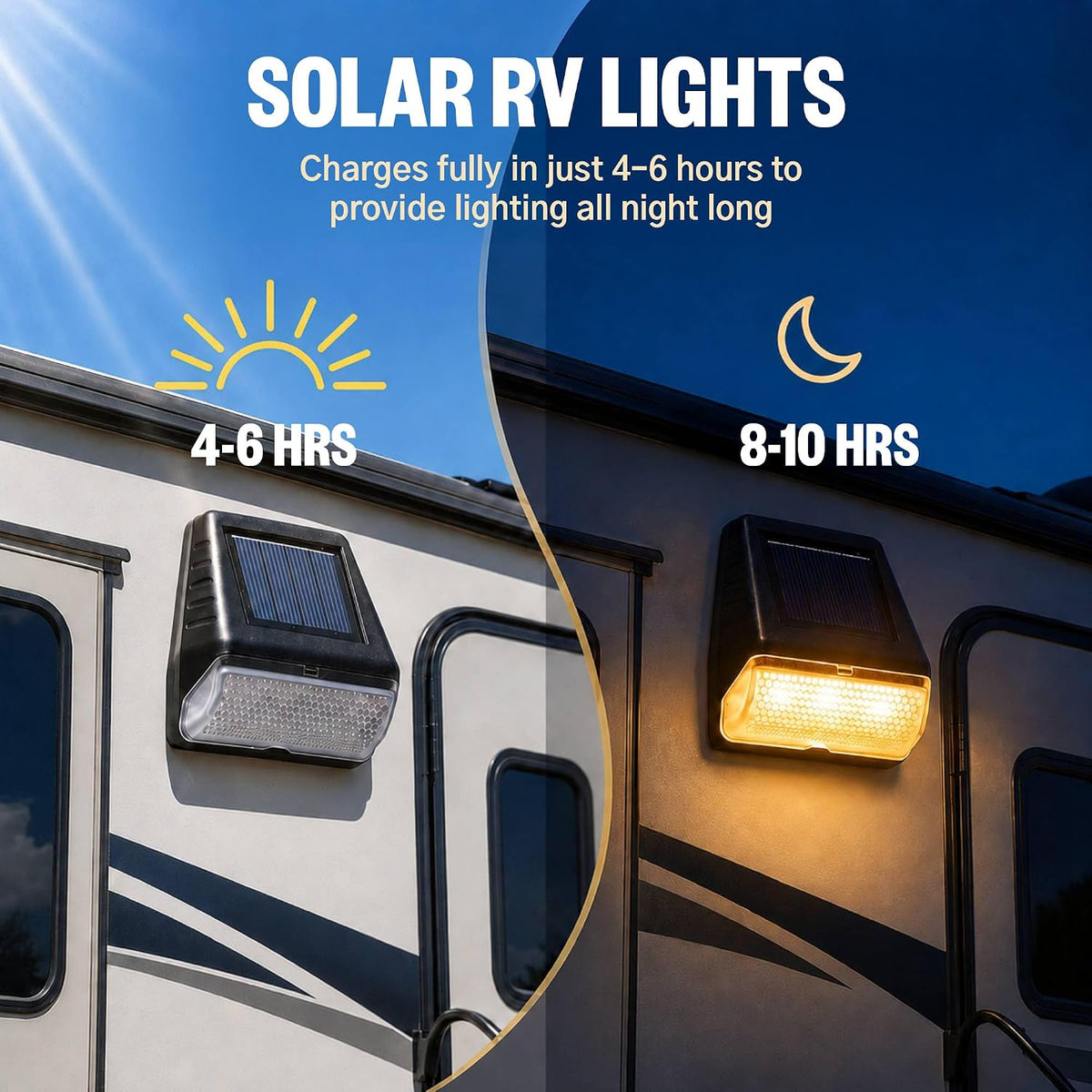 Magnetic Solar Lights for Raised Garden Beds - 6 Pack