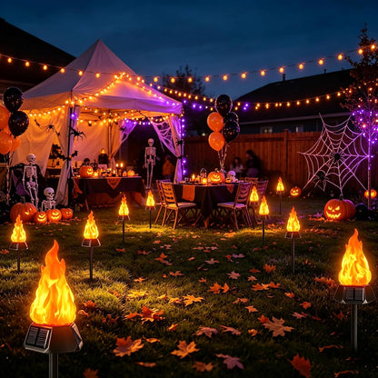 Solar Torch Lights Outdoor Waterproof Halloween Landscape 4-Pack