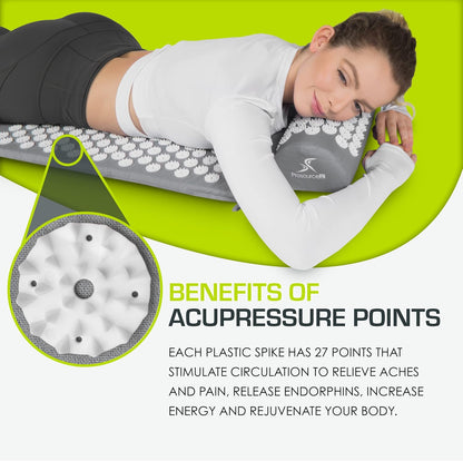 Acupressure Mat & Pillow Set for Relaxation and Recovery