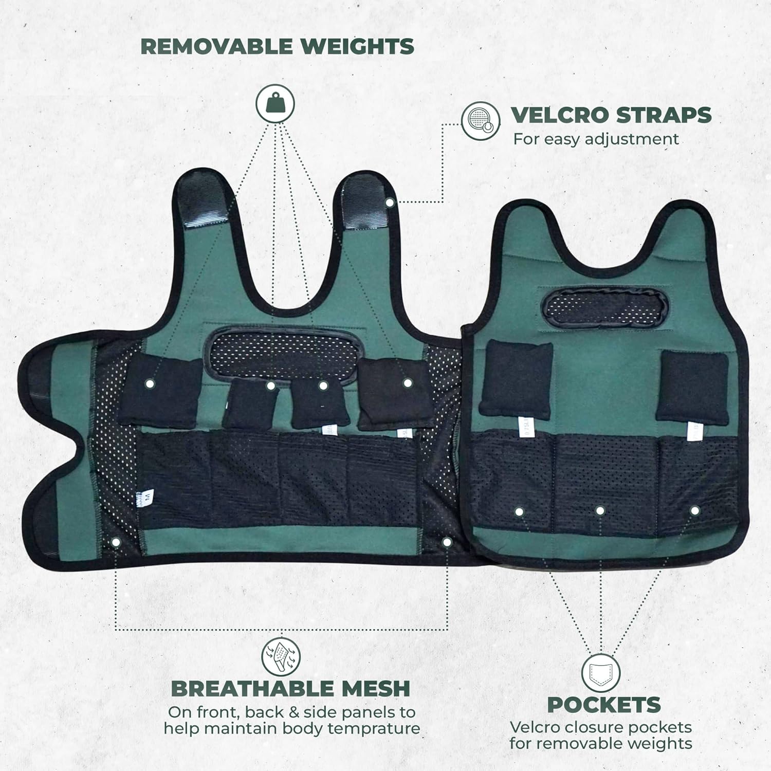 Kids Weighted Compression Vest - Adjustable Sensory Support Tool