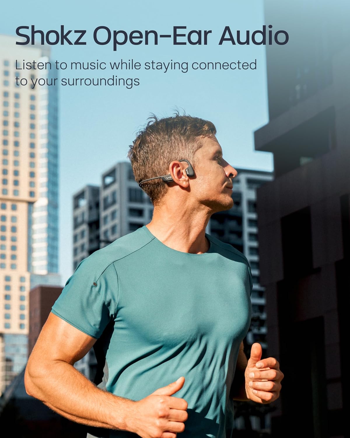 Bone Conduction Open-Ear Wireless Headphones for Running & Sports