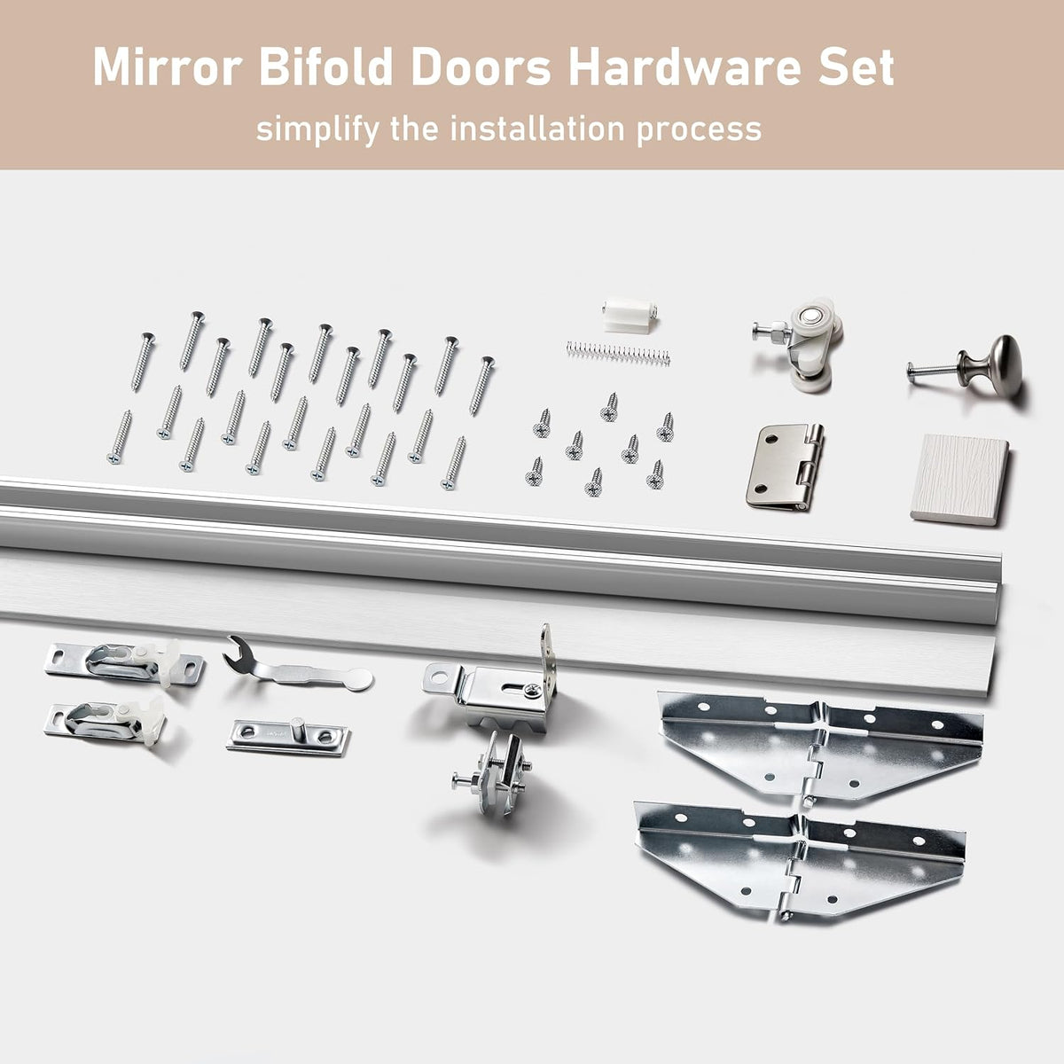 Mirror Bifold Closet Doors - Full Length 1-Lite Design