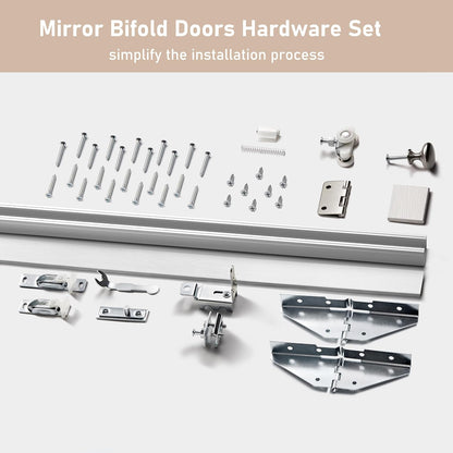 Mirror Bifold Closet Doors - Full Length 1-Lite Design
