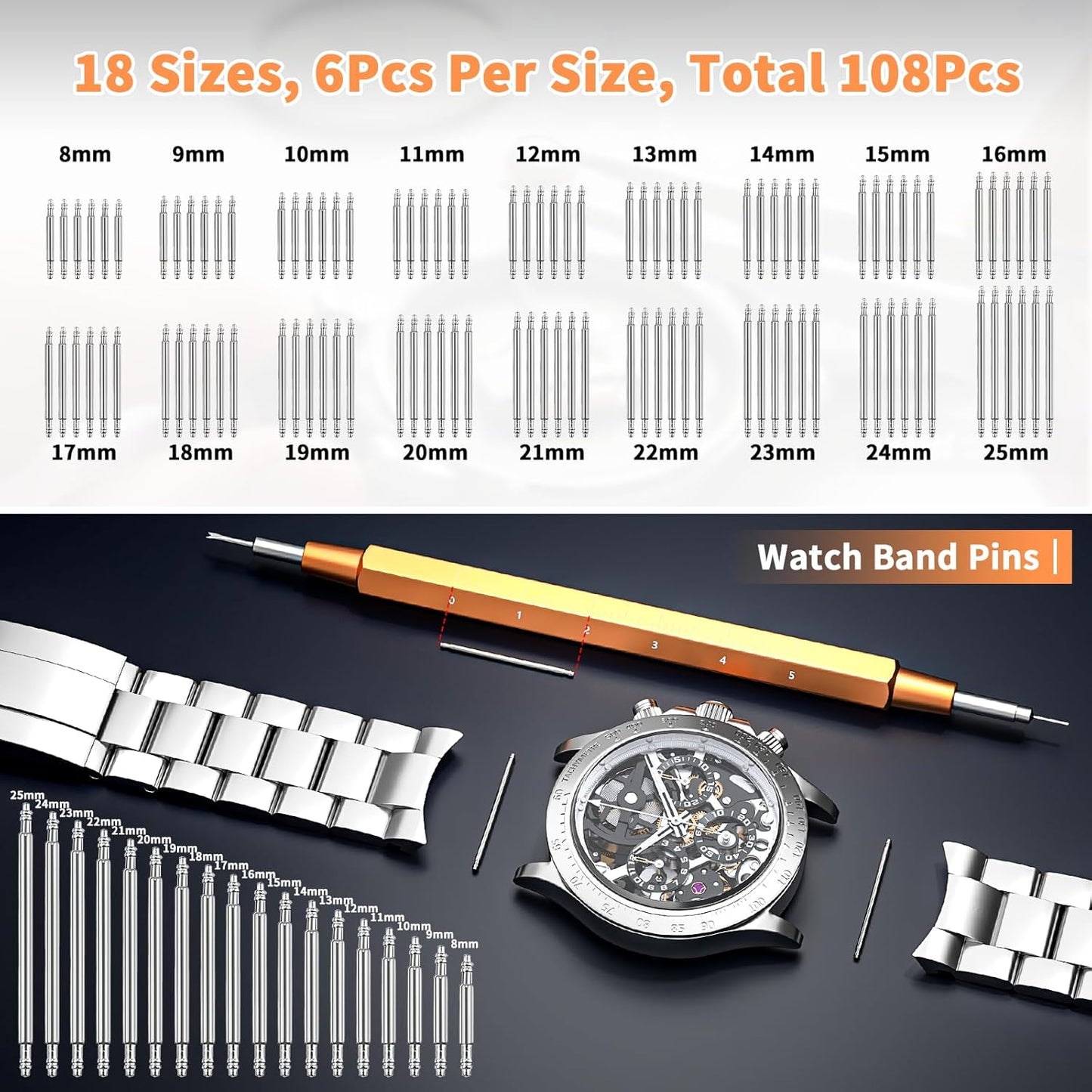 Professional Watch Repair Tool Kit with Case Opener & Link Remover