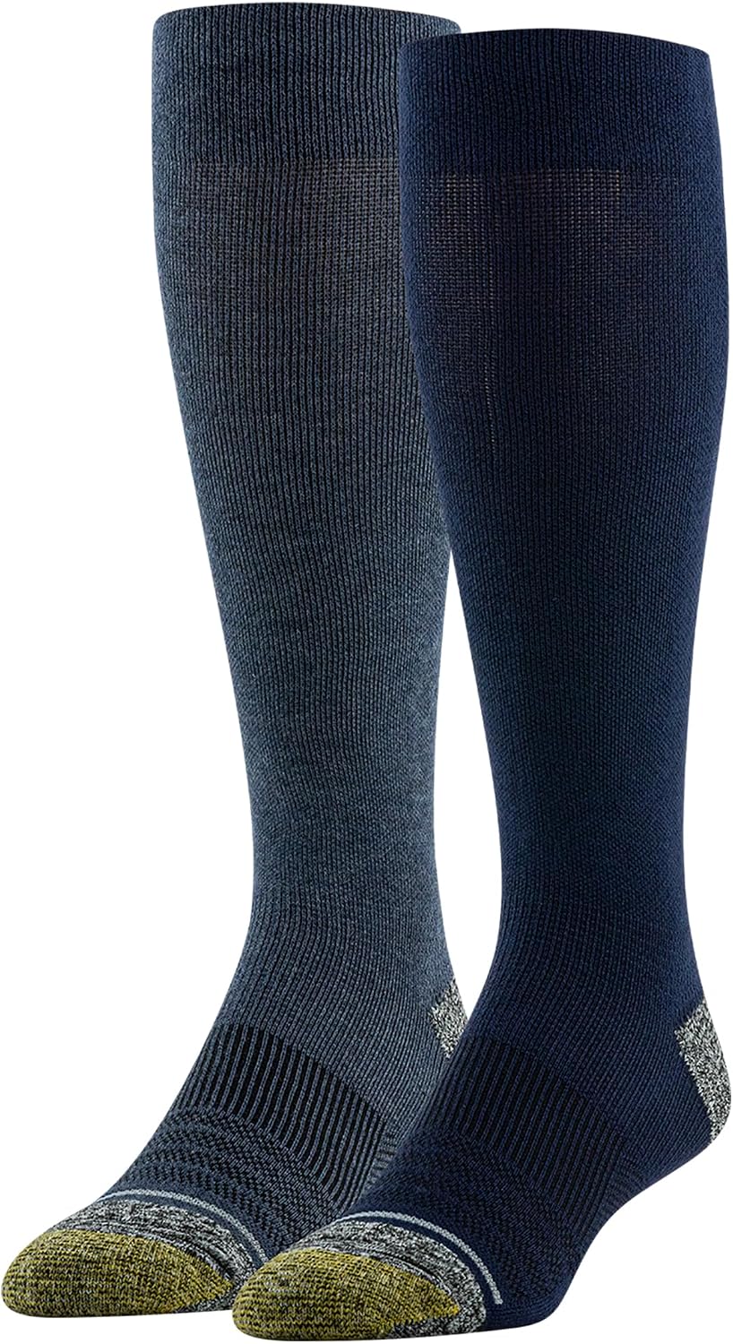 Mild Compression Over-the-Calf Comfort Socks (2-Pairs)