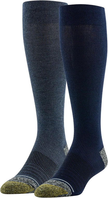 Mild Compression Over-the-Calf Comfort Socks (2-Pairs)