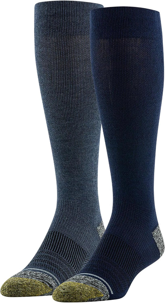 Mild Compression Over-the-Calf Comfort Socks (2-Pairs)