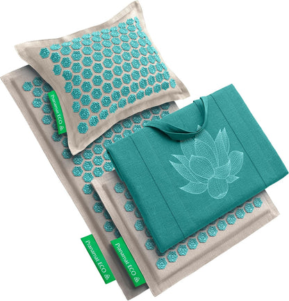 Premium Acupressure Mat Set with Pillow & Bag - European Made