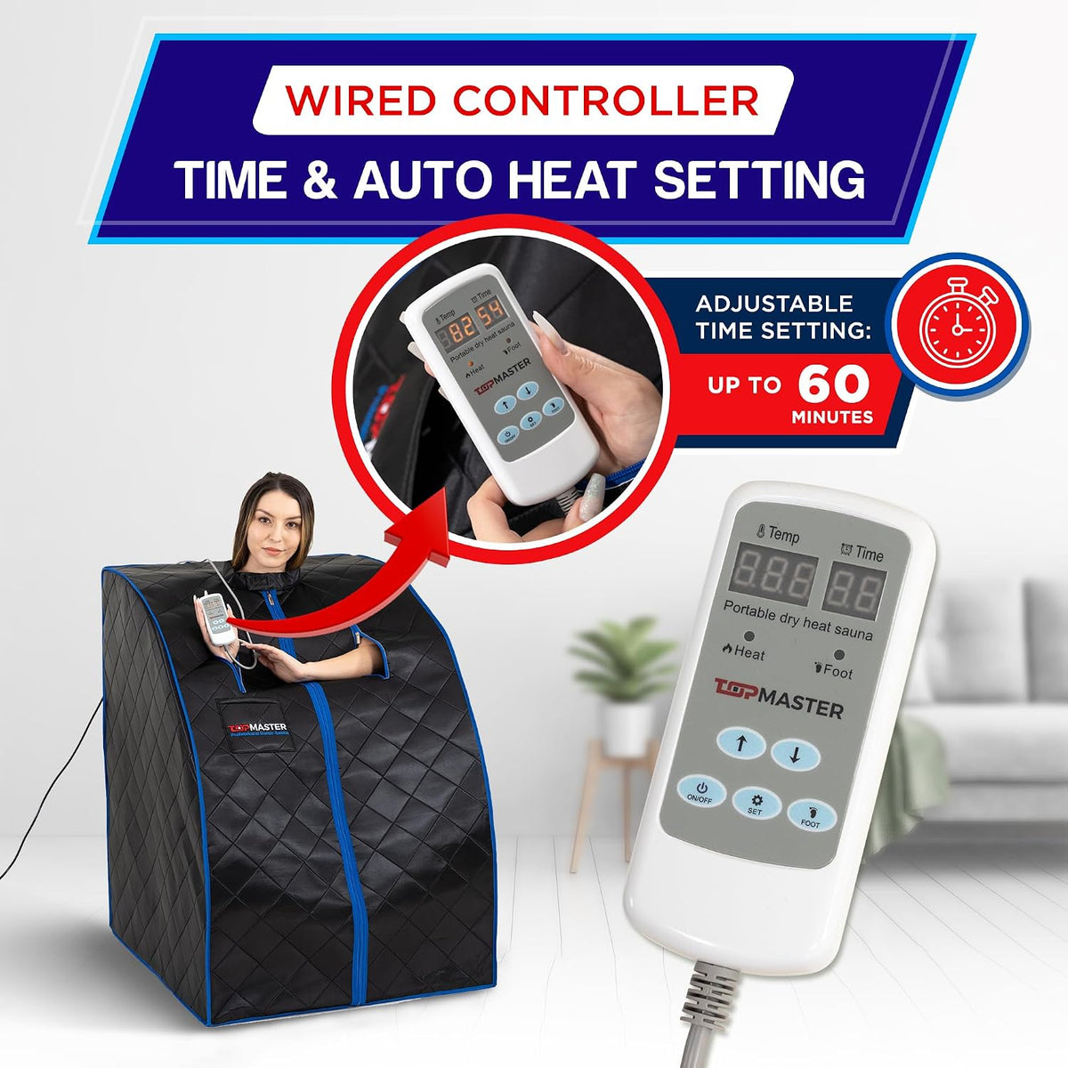 Portable Infrared Sauna Tent with Chair & Remote - 1050W