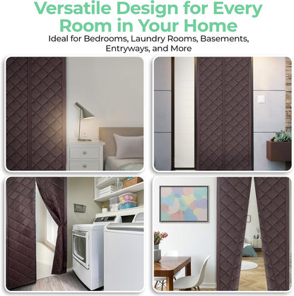 Magnetic Thermal Insulated Door Curtain – Triple Layer
