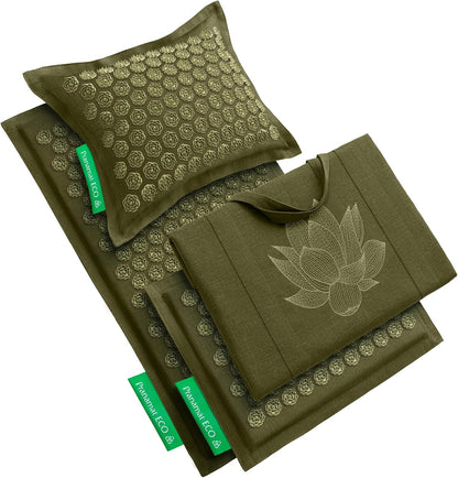 Premium Acupressure Mat Set with Pillow & Bag - European Made